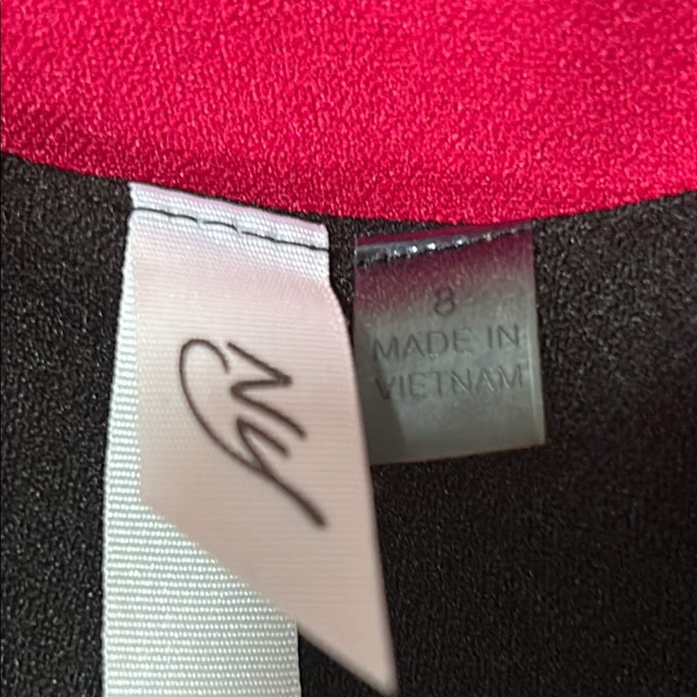 NY collection Elegant Pink and Black Dress size 8 GUC… - Picture 10 of 12